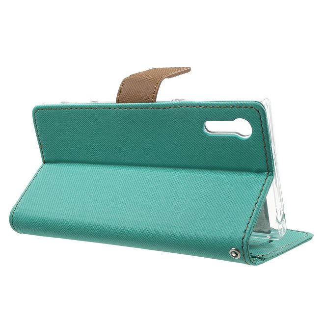 Roar Korea - Hülle für Sony Xperia XZ/XZs - Case aus Leder - Twill Grain Series - grün