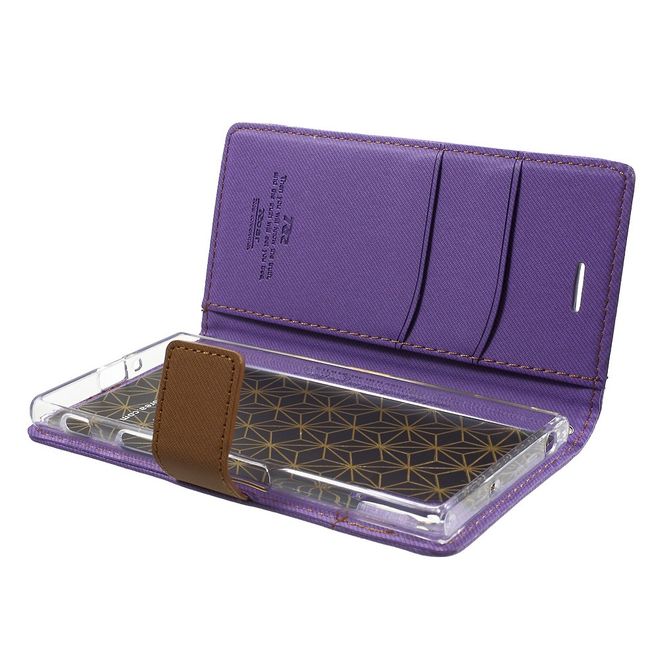 Roar Korea - Hülle für Sony Xperia XZ/XZs - Case aus Leder - Twill Grain Series - purpur