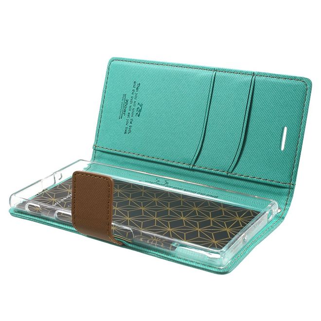 Roar Korea - Hülle für Sony Xperia XZ/XZs - Case aus Leder - Twill Grain Series - grün