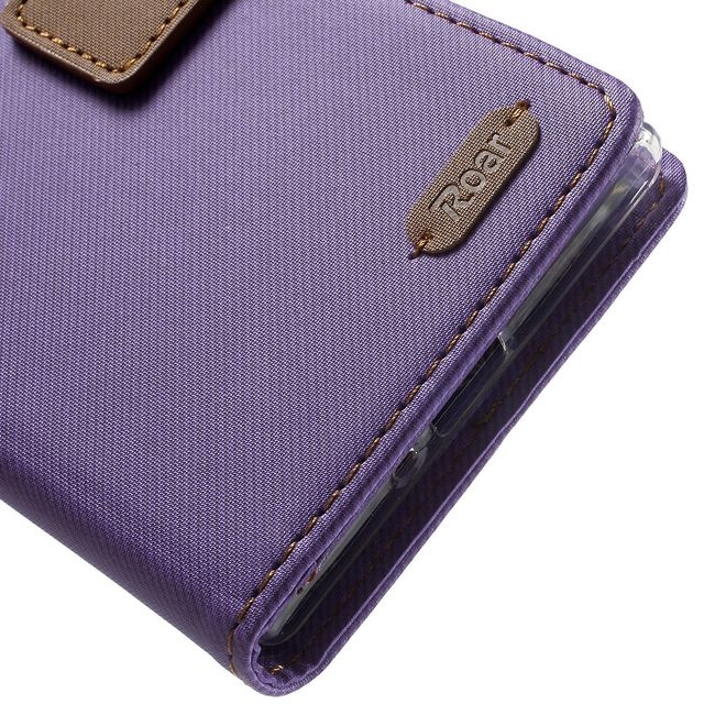 Roar Korea - Hülle für Sony Xperia XZ/XZs - Case aus Leder - Twill Grain Series - purpur