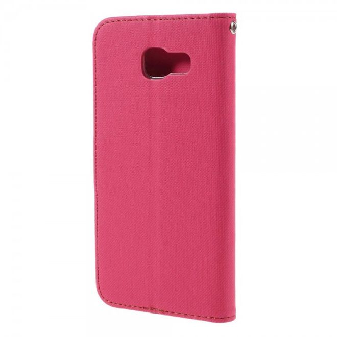 Samsung Galaxy A5 (2016) Leder Cover Hülle mit Köpermuster von Roar Korea - rosa