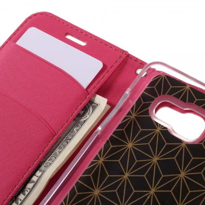Samsung Galaxy A5 (2016) Leder Cover Hülle mit Köpermuster von Roar Korea - rosa