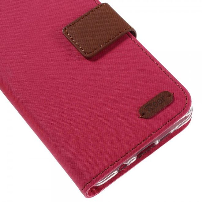 Samsung Galaxy A5 (2016) Leder Cover Hülle mit Köpermuster von Roar Korea - rosa