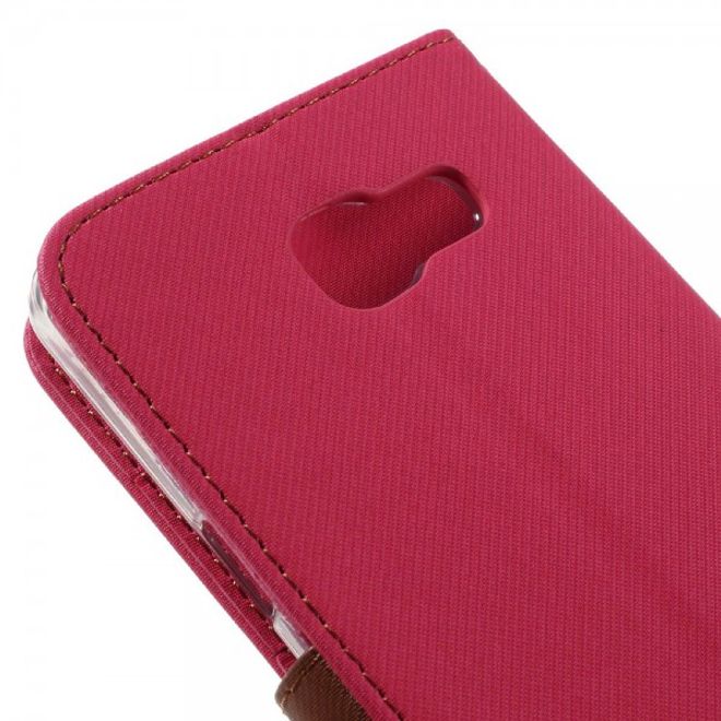 Samsung Galaxy A5 (2016) Leder Cover Hülle mit Köpermuster von Roar Korea - rosa