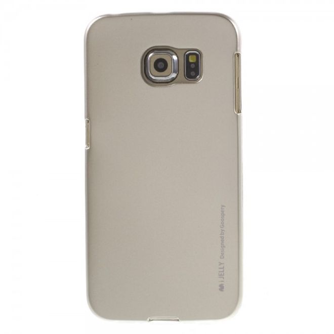 Goospery - Galaxy S6 Edge Handy Hülle - TPU Soft Case - i Jelly Metal Series - gold