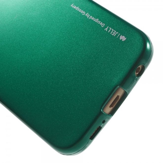 Goospery - Galaxy S6 Edge Handy Hülle - TPU Soft Case - i Jelly Metal Series - grün