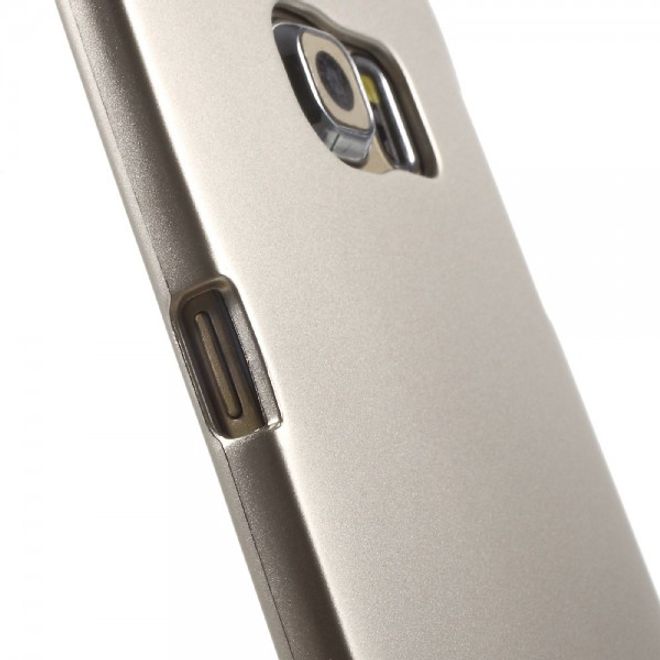 Goospery - Galaxy S6 Edge Handy Hülle - TPU Soft Case - i Jelly Metal Series - gold