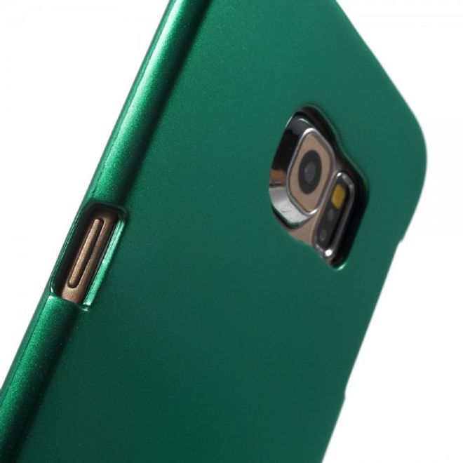 Goospery - Galaxy S6 Edge Handy Hülle - TPU Soft Case - i Jelly Metal Series - grün
