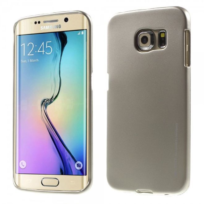 Goospery - Galaxy S6 Edge Handy Hülle - TPU Soft Case - i Jelly Metal Series - gold