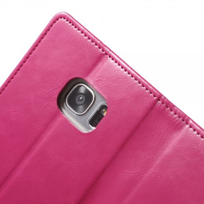 Goospery - Samsung Galaxy S7 Edge Hülle - Handy Bookcover - Bluemoon Flip Series - pink