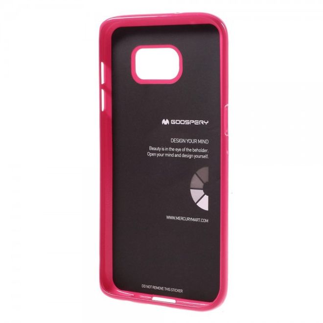 Goospery - Samsung Galaxy S7 Edge Handy Hülle - TPU Soft Case - Pearl Jelly Series - pink