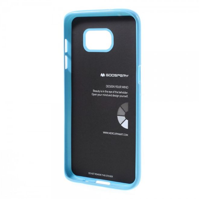 Goospery - Samsung Galaxy S7 Edge Handy Hülle - TPU Soft Case - Pearl Jelly Series - himmelblau