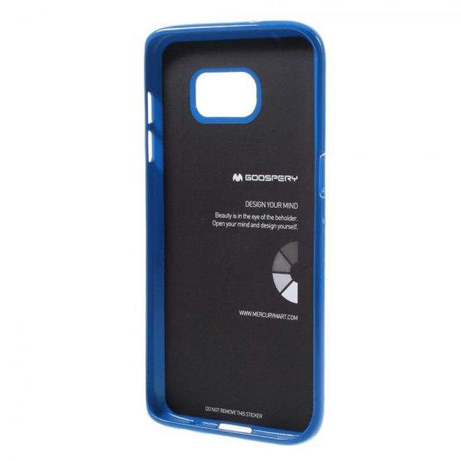 Goospery - Samsung Galaxy S7 Edge Handy Hülle - TPU Soft Case - Pearl Jelly Series - blau