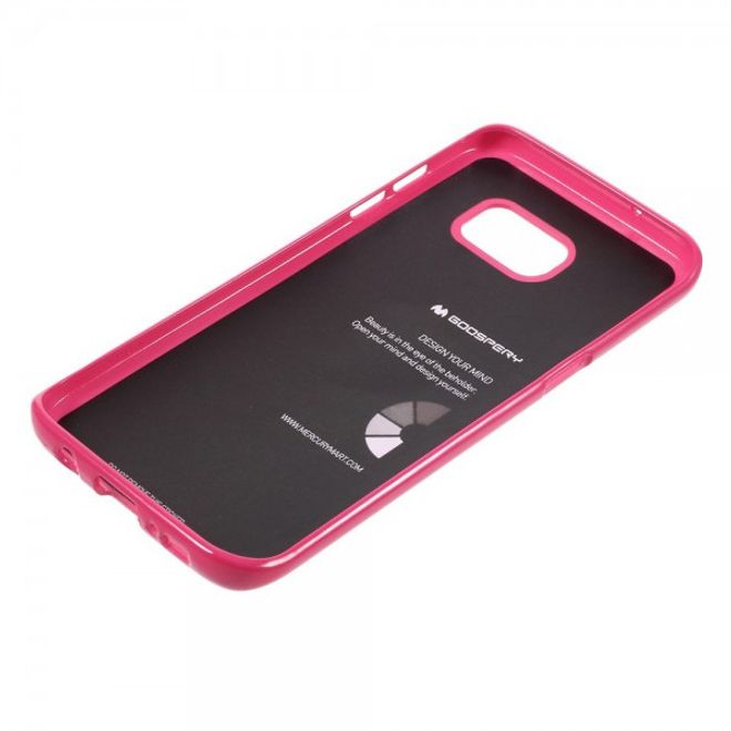 Goospery - Samsung Galaxy S7 Edge Handy Hülle - TPU Soft Case - Pearl Jelly Series - pink