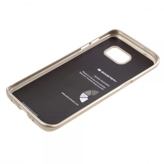 Goospery - Samsung Galaxy S7 Edge Handy Hülle - TPU Soft Case - Pearl Jelly Series - gold