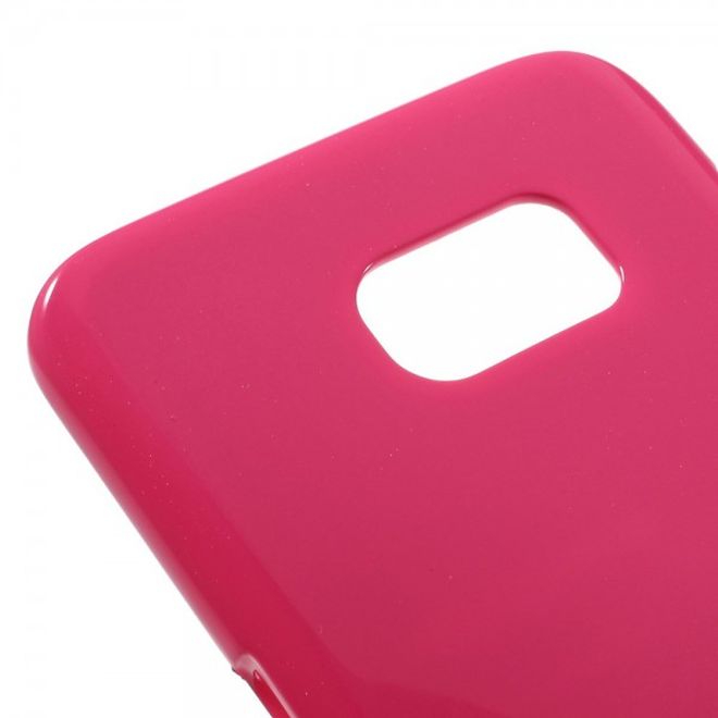 Goospery - Samsung Galaxy S7 Edge Handy Hülle - TPU Soft Case - Pearl Jelly Series - pink