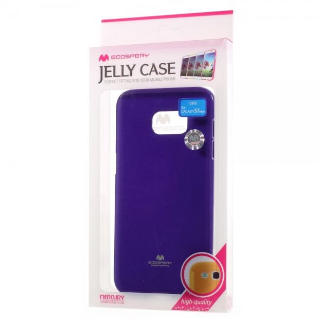 Goospery - Samsung Galaxy S7 Edge Handy Hülle - TPU Soft Case - Pearl Jelly Series - purpur
