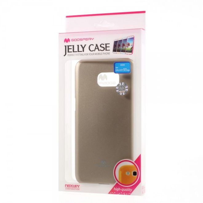Goospery - Samsung Galaxy S7 Edge Handy Hülle - TPU Soft Case - Pearl Jelly Series - gold