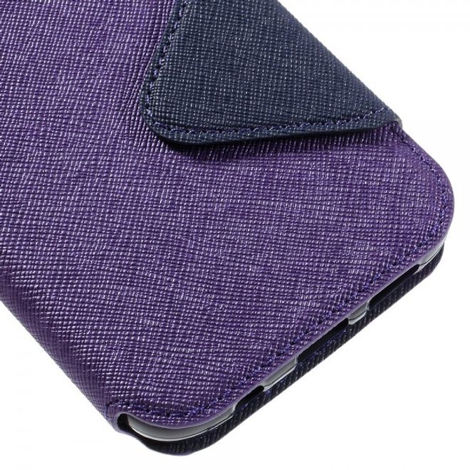 Samsung Galaxy S7 Leder Cover Hülle mit kleinem Fenster von Roar Korea - purpur