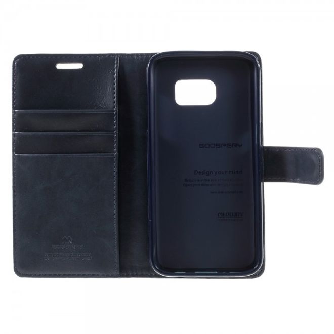 Goospery - Samsung Galaxy S7 Hülle - Handy Bookcover - Bluemoon Diary Series - navy