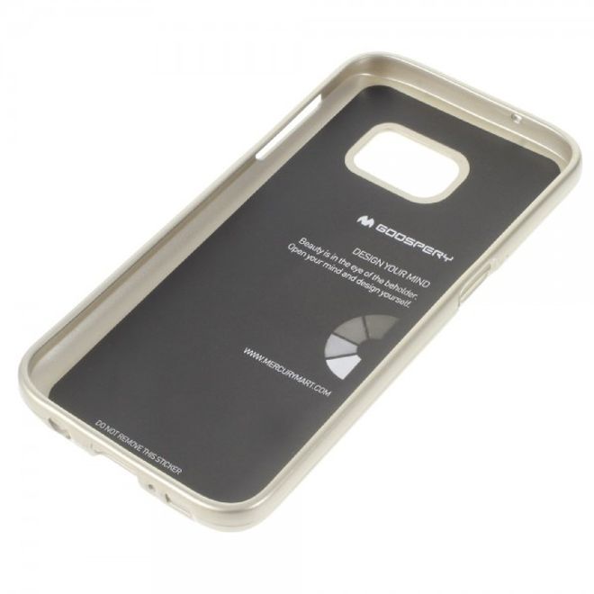 Goospery - Samsung Galaxy S7 Handy Hülle - TPU Soft Case - Pearl Jelly Series - gold
