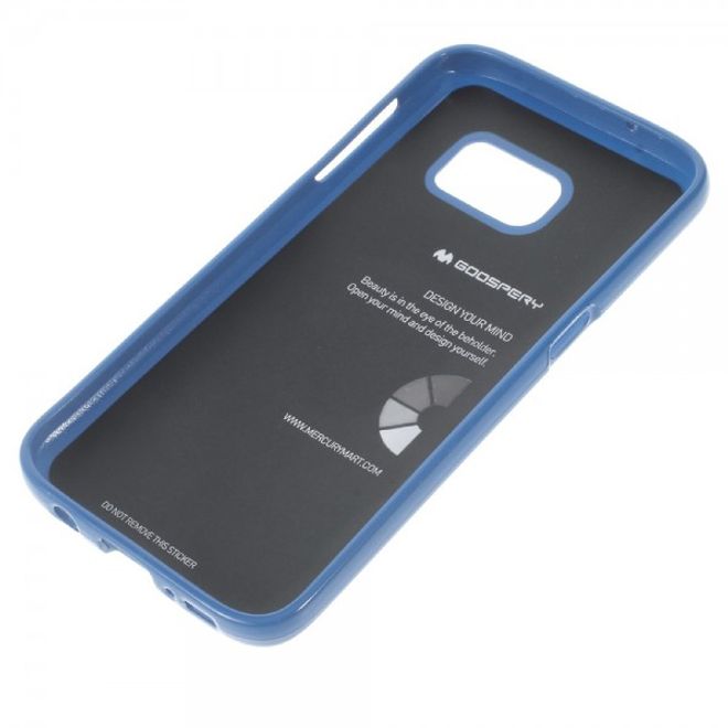Goospery - Samsung Galaxy S7 Handy Hülle - TPU Soft Case - Pearl Jelly Series - blau