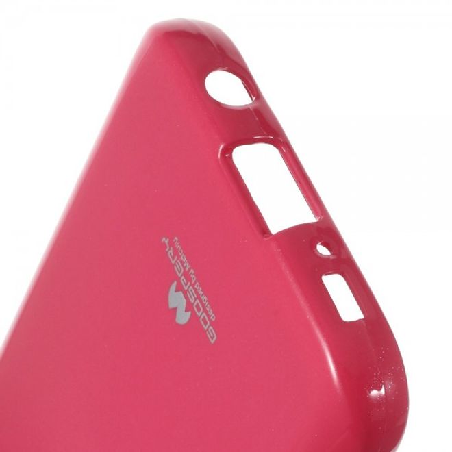 Samsung Galaxy S7 Goospery Elastische, leicht glänzende Plastik Case Hülle - rot