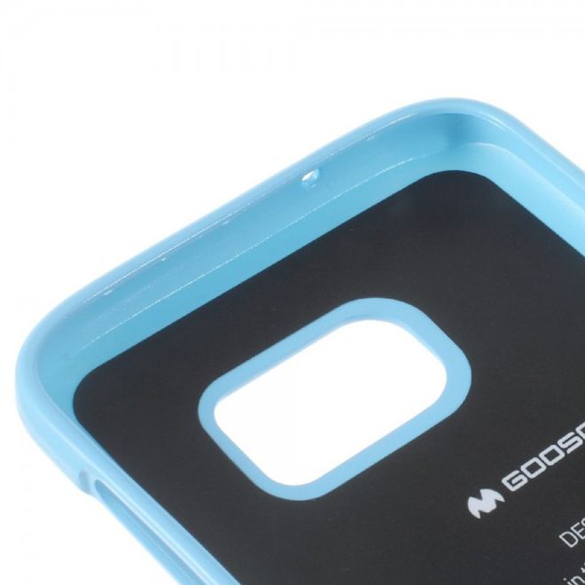 Goospery - Samsung Galaxy S7 Handy Hülle - TPU Soft Case - Pearl Jelly Series - himmelblau
