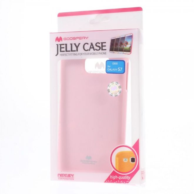 Goospery - Samsung Galaxy S7 Handy Hülle - TPU Soft Case - Pearl Jelly Series - rosa