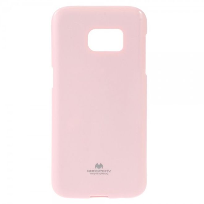 Goospery - Samsung Galaxy S7 Handy Hülle - TPU Soft Case - Pearl Jelly Series - rosa