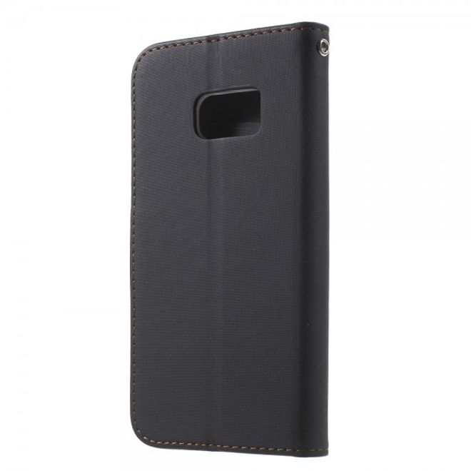 Samsung Galaxy S7 Schicke Leder Case Hülle von Roar Korea - schwarz