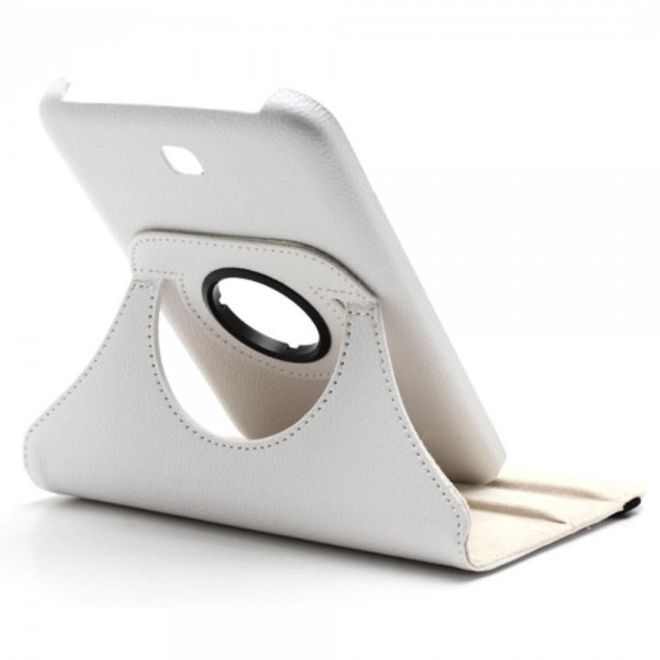Samsung Galaxy Tab 3 7.0 360° rotierbare Leder Case Tablet Hülle mit Litchitextur - weiss