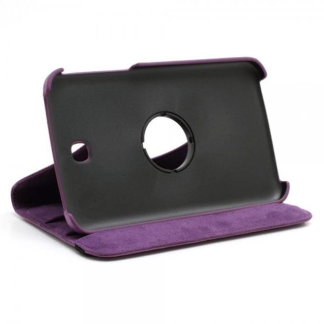 Samsung Galaxy Tab 3 7.0 360° rotierbare Leder Case Tablet Hülle mit Litchitextur - purpur