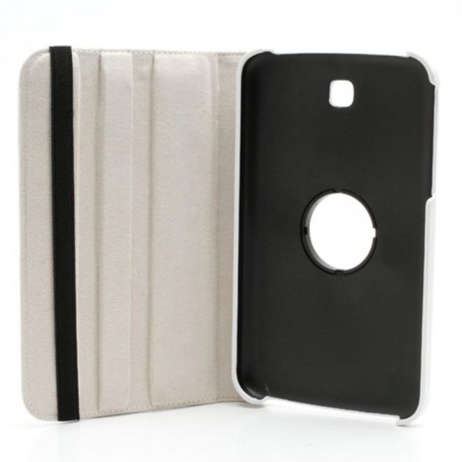 Samsung Galaxy Tab 3 7.0 360° rotierbare Leder Case Tablet Hülle mit Litchitextur - weiss