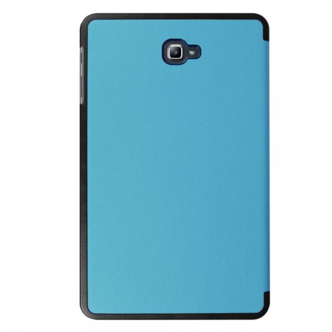 Samsung Galaxy Tab A 10.1 (2016) Dreifach faltbare Leder Smart Case Hülle - hellblau