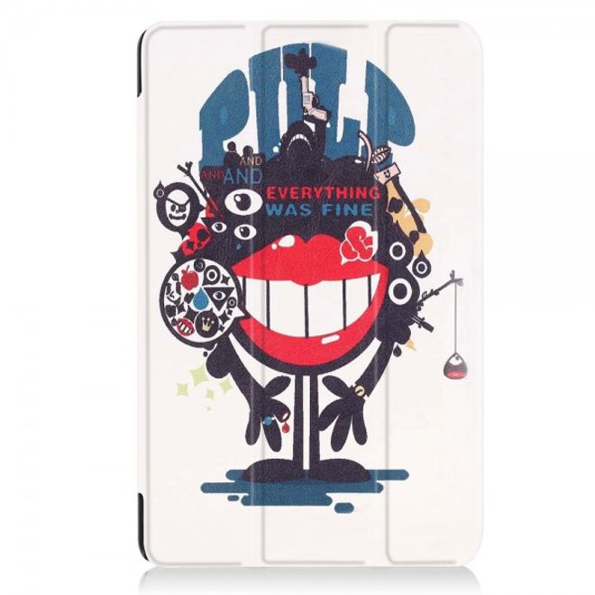 Samsung Galaxy Tab A 10.1 (2016) Leder Smart Case Hülle mit gruseligem Monster