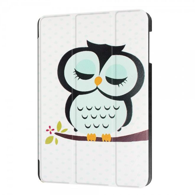 Samsung Galaxy Tab A 10.1 (2016) Leder Smart Case Hülle mit schlafender Eule