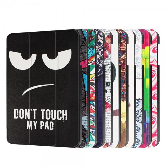 Samsung Galaxy Tab A 10.1 (2016) Leder Smart Case Hülle mit gruseligem Monster