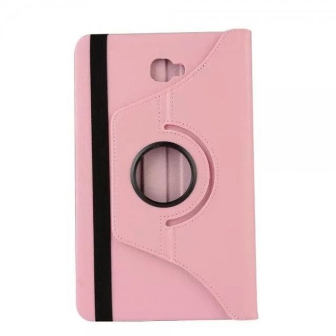Samsung Galaxy Tab A 10.1 (2016) Rotierbare Leder Case Hülle mit Litchitextur und Standfunktion - pink