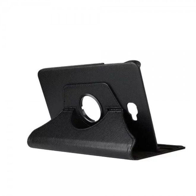Samsung Galaxy Tab A 10.1 (2016) Rotierbare Leder Case Hülle mit Litchitextur und Standfunktion - schwarz