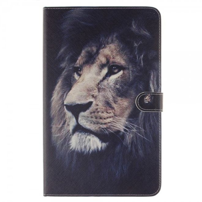 Samsung Galaxy Tab A 10.1 (2016) Leder Case Hülle mit Löwenkopf