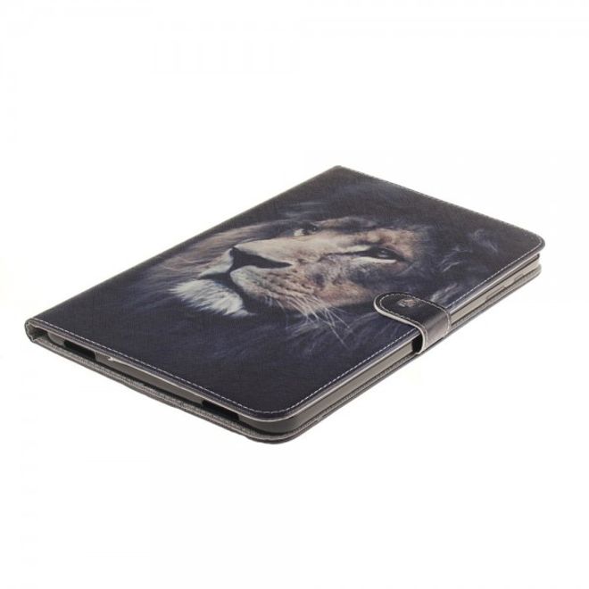 Samsung Galaxy Tab A 10.1 (2016) Leder Case Hülle mit Löwenkopf