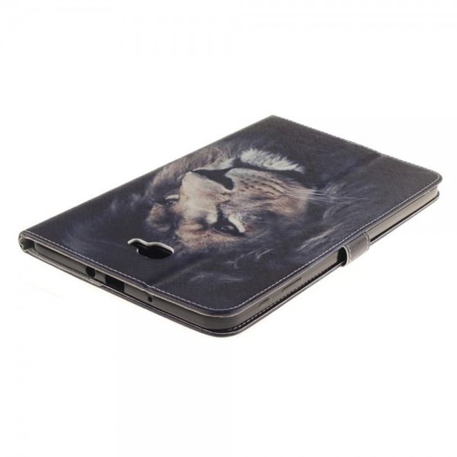 Samsung Galaxy Tab A 10.1 (2016) Leder Case Hülle mit Löwenkopf