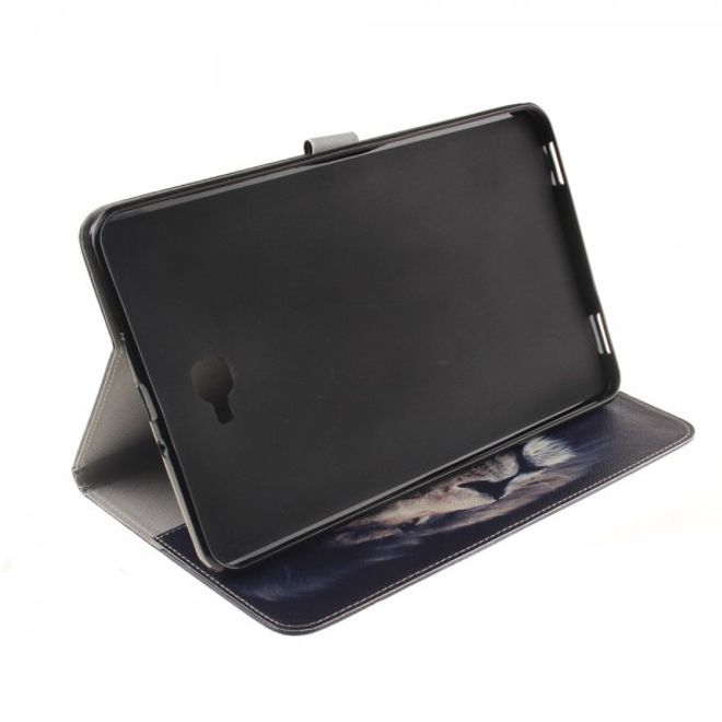 Samsung Galaxy Tab A 10.1 (2016) Leder Case Hülle mit Löwenkopf