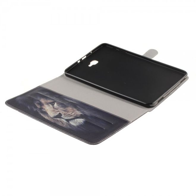 Samsung Galaxy Tab A 10.1 (2016) Leder Case Hülle mit Löwenkopf