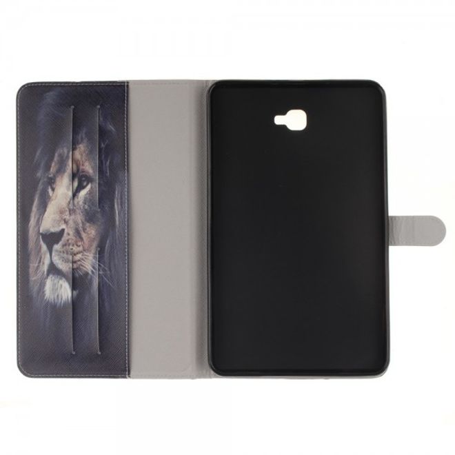 Samsung Galaxy Tab A 10.1 (2016) Leder Case Hülle mit Löwenkopf