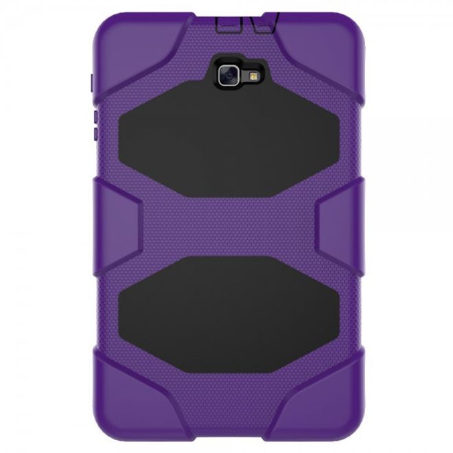 Samsung Galaxy Tab A 10.1 (2016) Robuste Hart Plastik Case Hülle mit Kickstand - purpur