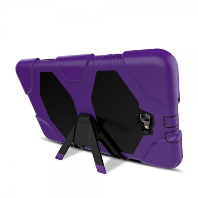 Samsung Galaxy Tab A 10.1 (2016) Robuste Hart Plastik Case Hülle mit Kickstand - purpur