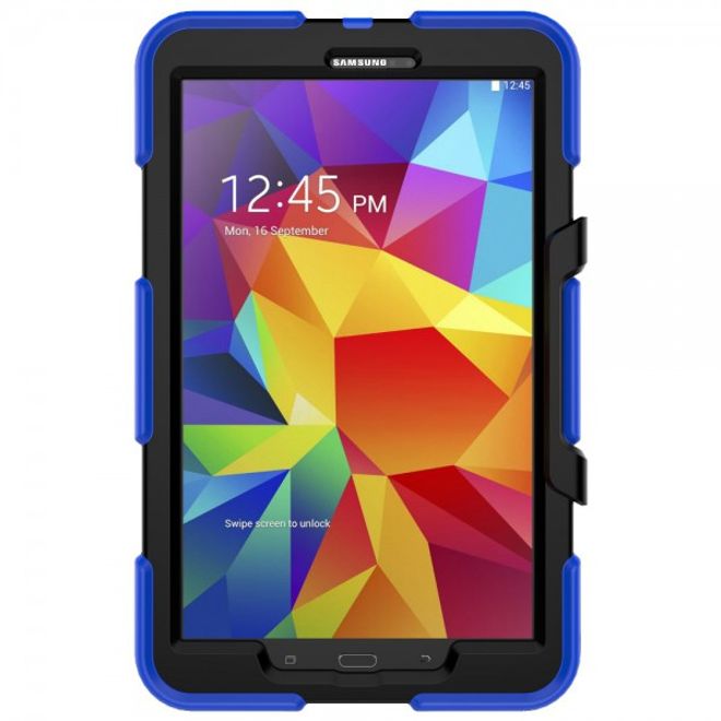 Samsung Galaxy Tab A 10.1 (2016) Robuste Hart Plastik Case Hülle mit Kickstand - blau