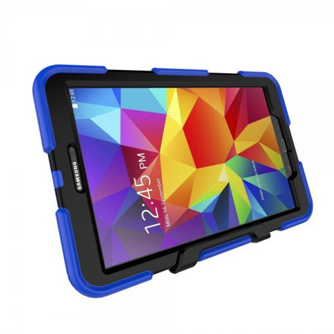 Samsung Galaxy Tab A 10.1 (2016) Robuste Hart Plastik Case Hülle mit Kickstand - blau